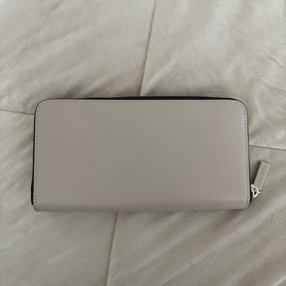 Kate Spade York Staci Colorblock Large Continental Wallet Warm Beige - Picture 2 of 6